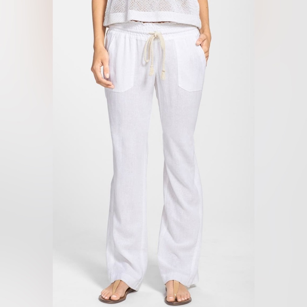 Roxy Linen Blend Beach Pants
